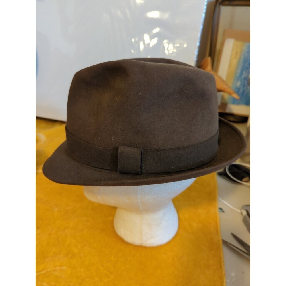 Vtg 60s Setson Fedora 7 brown Weekender MOD